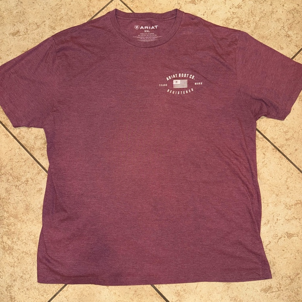 Ariat Men's Burgundy Short Sleeve Tee